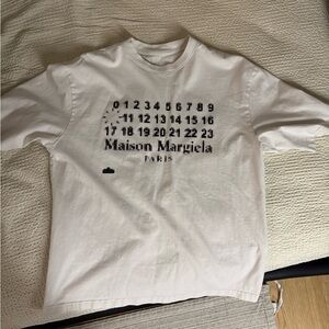 MM6 Maison Margiela White Graphic Tee